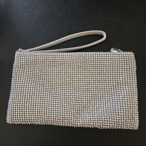 Charming Charlie Silver Rhinestone Wristlet
